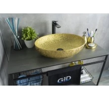 Раковина Gid Nc444 52233 накладная золотая 51x39x14.5