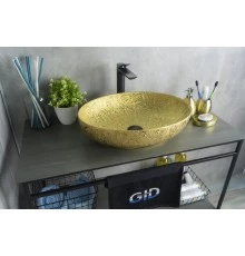 Раковина Gid Nc444 52233 накладная золотая 51x39x14.5