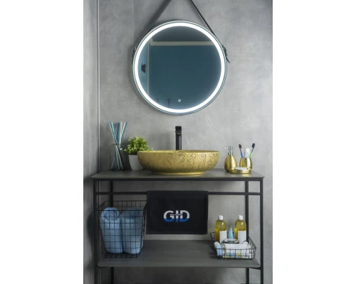 Раковина Gid Nc444 52233 накладная золотая 51x39x14.5