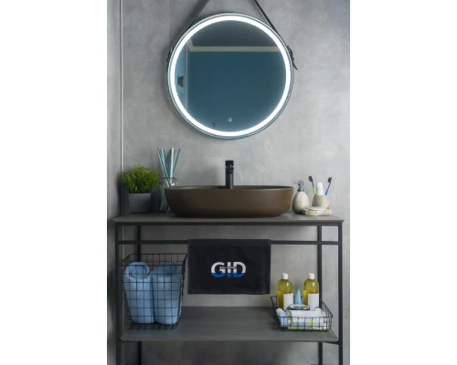 Раковина Gid Br1346 53342 накладная коричневая матовая 61x41x14