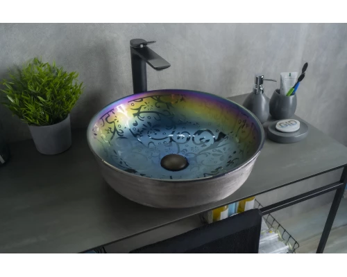 Раковина Gid D1315h107 53332 накладная цветная 41.5x41.5x13.5