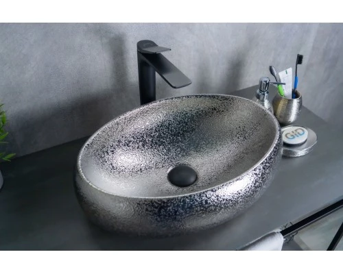 Раковина Gid 9030s 52235 накладная хром 48x34x15