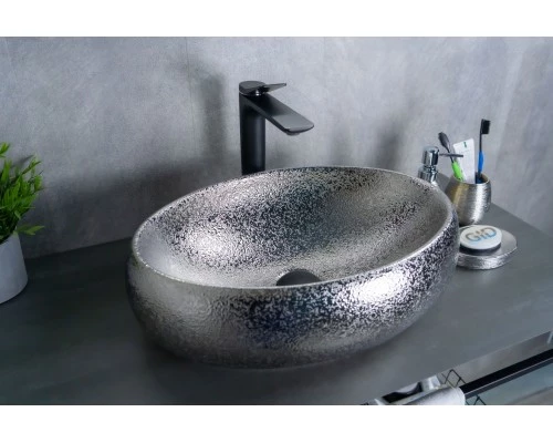 Раковина Gid 9030s 52235 накладная хром 48x34x15