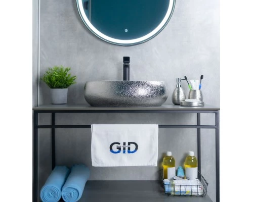 Раковина Gid 9030s 52235 накладная хром 48x34x15