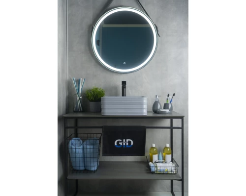 Раковина Gid Gm965 53338 накладная серая матовая 38.5x38.5x13.5