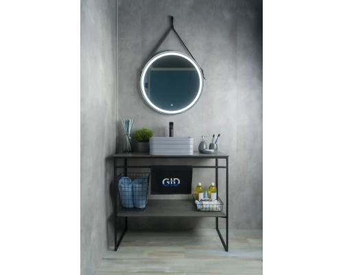 Раковина Gid Gm965 53338 накладная серая матовая 38.5x38.5x13.5