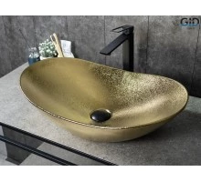 Раковина Gid Gd9811 53340 накладная золотая 61x37x15