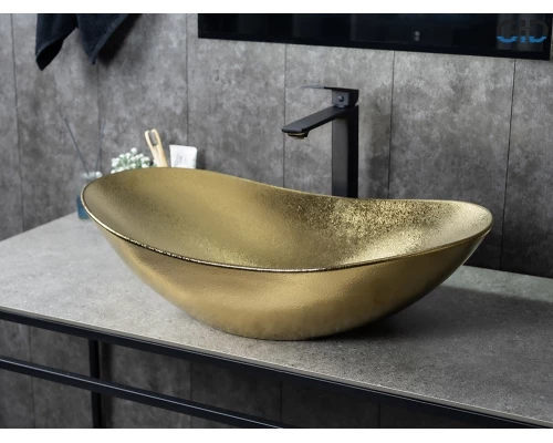 Раковина Gid Gd9811 53340 накладная золотая 61x37x15