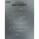 Раковина Gid Gd9811 53340 накладная золотая 61x37x15