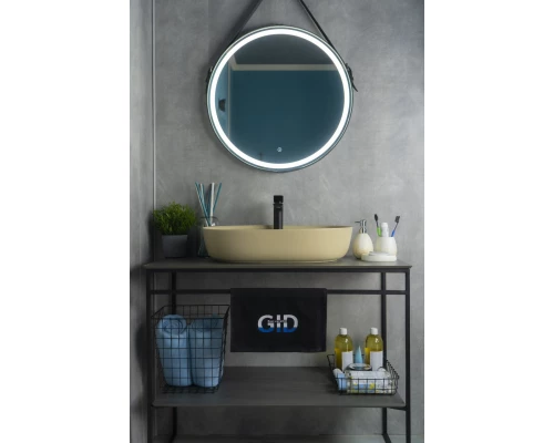 Раковина Gid Sr1346 53343 накладная светло-коричневая матовая 61x41x14