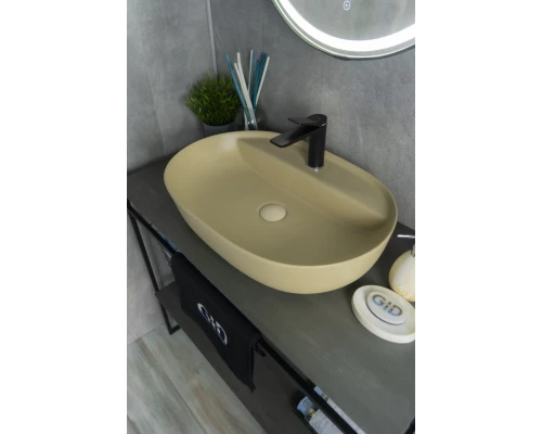 Раковина Gid Sr1346 53343 накладная светло-коричневая матовая 61x41x14