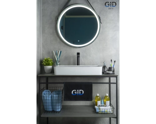 Раковина Gid Nc9399 52225 накладная белая / черная 60x34x11