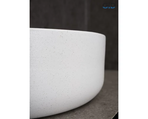 Раковина Gid N9013LS 52237 накладная красная матовая / белый графит 40x40x13