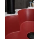 Раковина Gid N9013LS 52237 накладная красная матовая / белый графит 40x40x13