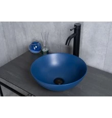 Раковина Gid 9081bum 53401 накладная синяя матовая 36x36x14