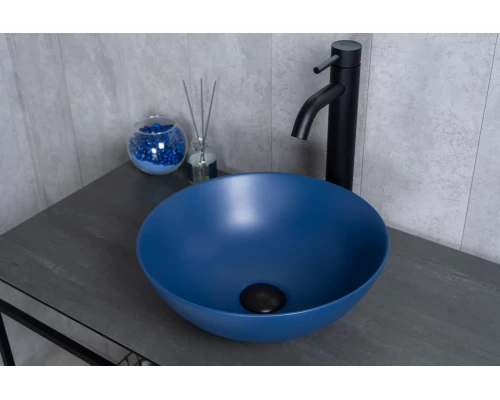 Раковина Gid 9081bum 53401 накладная синяя матовая 36x36x14