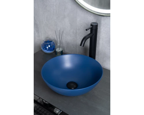 Раковина Gid 9081bum 53401 накладная синяя матовая 36x36x14