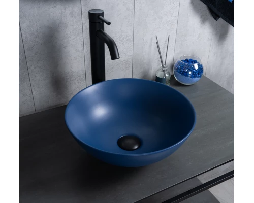 Раковина Gid 9081bum 53401 накладная синяя матовая 36x36x14