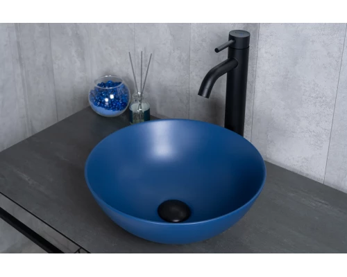 Раковина Gid 9081bum 53401 накладная синяя матовая 36x36x14