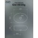 Раковина Gid 9030g 52234 накладная золотая 48x34x15