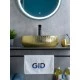 Раковина Gid 9030g 52234 накладная золотая 48x34x15
