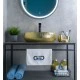 Раковина Gid 9030g 52234 накладная золотая 48x34x15