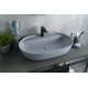 Раковина Gid Gm1346 53341 накладная серая матовая 61x41x14
