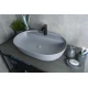 Раковина Gid Gm1346 53341 накладная серая матовая 61x41x14