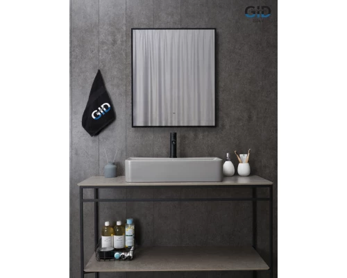 Раковина Gid Gm1344 52236 накладная серая матовая 61x35.5x14