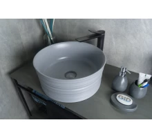 Раковина Gid Gm969 53335 накладная серая матовая 41x41x18