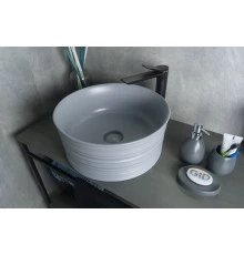 Раковина Gid Gm969 53335 накладная серая матовая 41x41x18