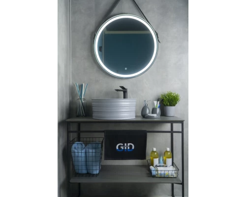 Раковина Gid Gm969 53335 накладная серая матовая 41x41x18