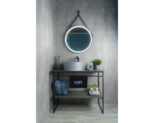 Раковина Gid Gm969 53335 накладная серая матовая 41x41x18