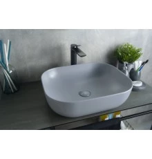 Раковина Gid Gm1302 53336 накладная серая матовая 50x40x14