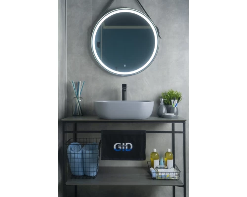 Раковина Gid Gm1302 53336 накладная серая матовая 50x40x14