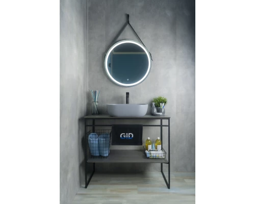 Раковина Gid Gm1302 53336 накладная серая матовая 50x40x14