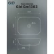 Раковина Gid Gm1302 53336 накладная серая матовая 50x40x14