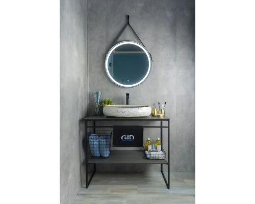 Раковина Gid Nc472 52222 накладная белая / золото 60x41x15