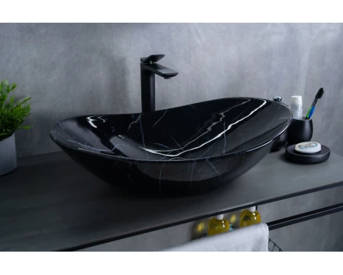 Раковина Gid Bs9811 54467 накладная под камень глянцевый 61x37x15