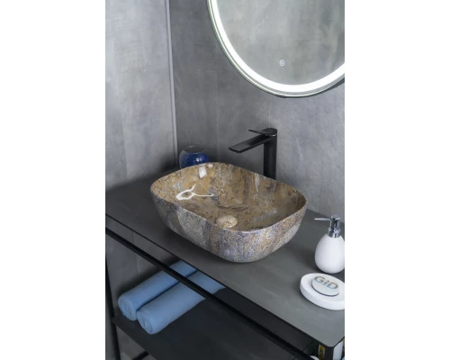Раковина Gid Mnc333T 54474 накладная под камень глянцевый 46x32.5x13.5