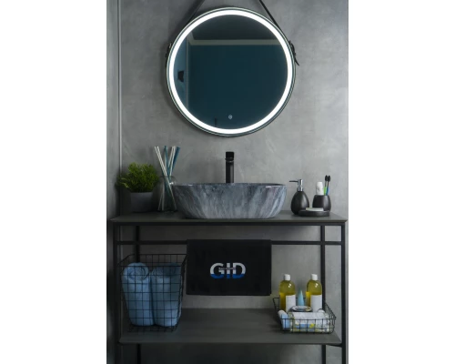 Раковина Gid   54401 накладная под камень глянцевая 50x40x14