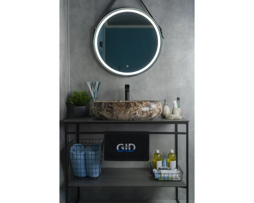 Раковина Gid Mnc168 54409 накладная под камень глянцевая 60x41x15