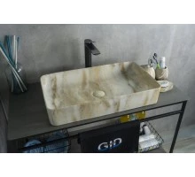 Раковина Gid Mnc596 54457 накладная под камень глянцевая 60x34x11