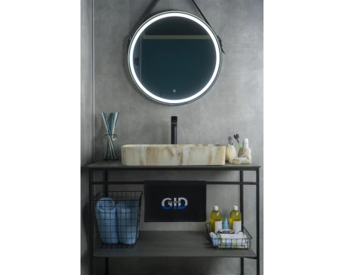 Раковина Gid Mnc596 54457 накладная под камень глянцевая 60x34x11