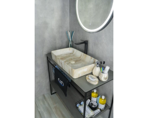 Раковина Gid Mnc596 54457 накладная под камень глянцевая 60x34x11