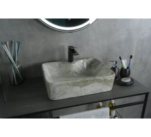 Раковина Gid Mnc605 54460 накладная под камень глянцевая 48x37x13