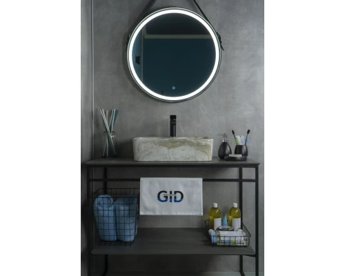 Раковина Gid Mnc605 54460 накладная под камень глянцевая 48x37x13