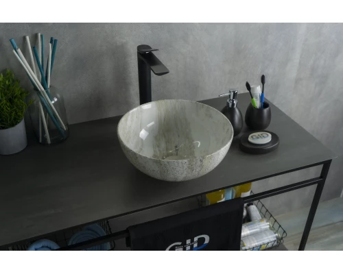 Раковина Gid Mnc487 54435 накладная под камень глянцевая 32x32x14