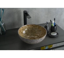 Раковина Gid Mnc489 54437 накладная под камень глянцевая 32x32x14