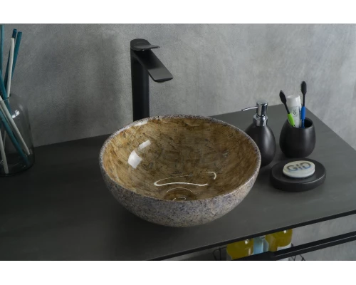 Раковина Gid Mnc489 54437 накладная под камень глянцевая 32x32x14